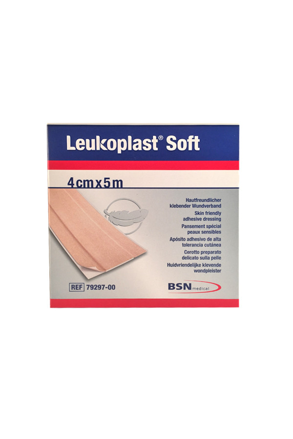 Leukoplast Soft - Wundschnellverband in 3 Größen, 4 / 6 / 8 cm x 5 m