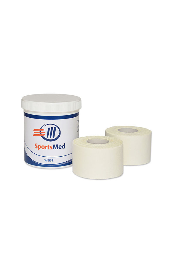 Sport-Tape weiß, Kunststoffdose 2,5 cm x 10 m (3er Set)  